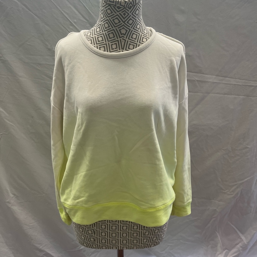 Women's Gradient Cutout Sweater - White and Yellow